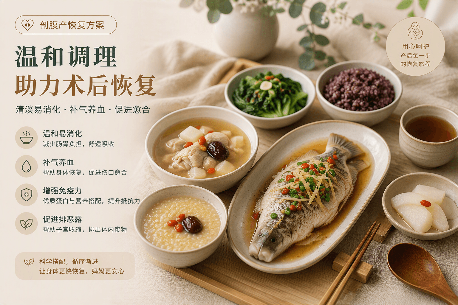 剖腹产恢复方案清淡月子餐