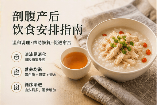 剖腹产后饮食安排指南:产后恢复期怎么吃更舒服?