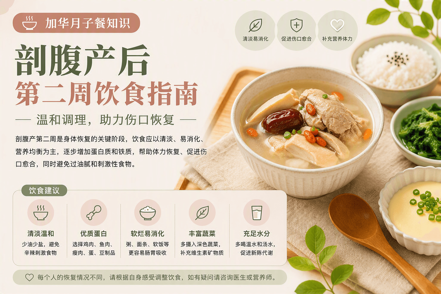 剖腹产后第二周怎么吃?