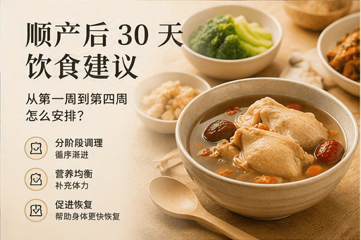 顺产后 30 天饮食建议:从第一周到第四周怎么安排?